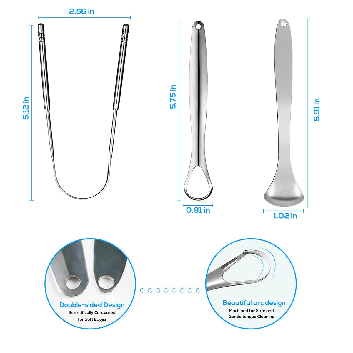 Premium metal tongue scraper(s)