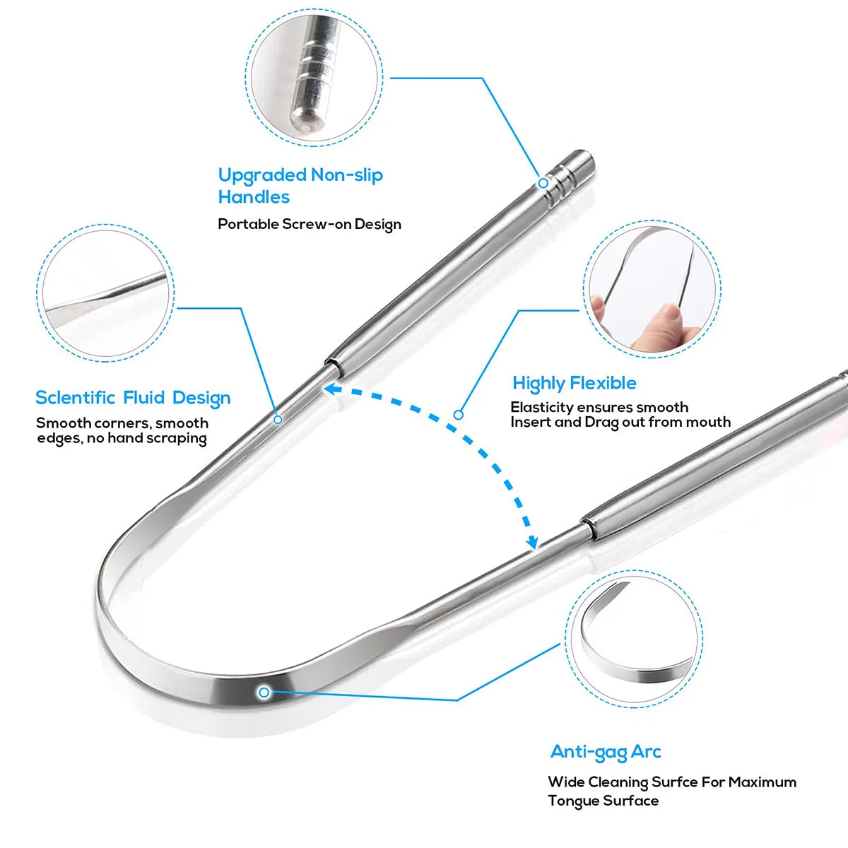 Premium metal tongue scraper(s)